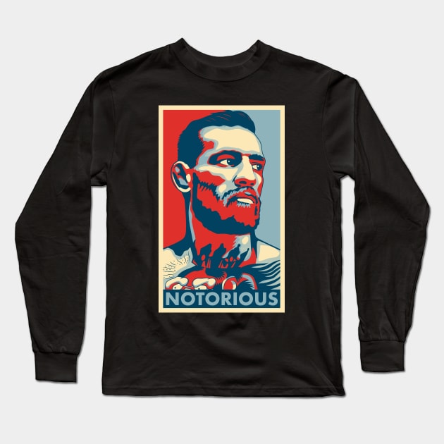 Conor McGregor "Hope" Poster Long Sleeve T-Shirt by Woah_Jonny